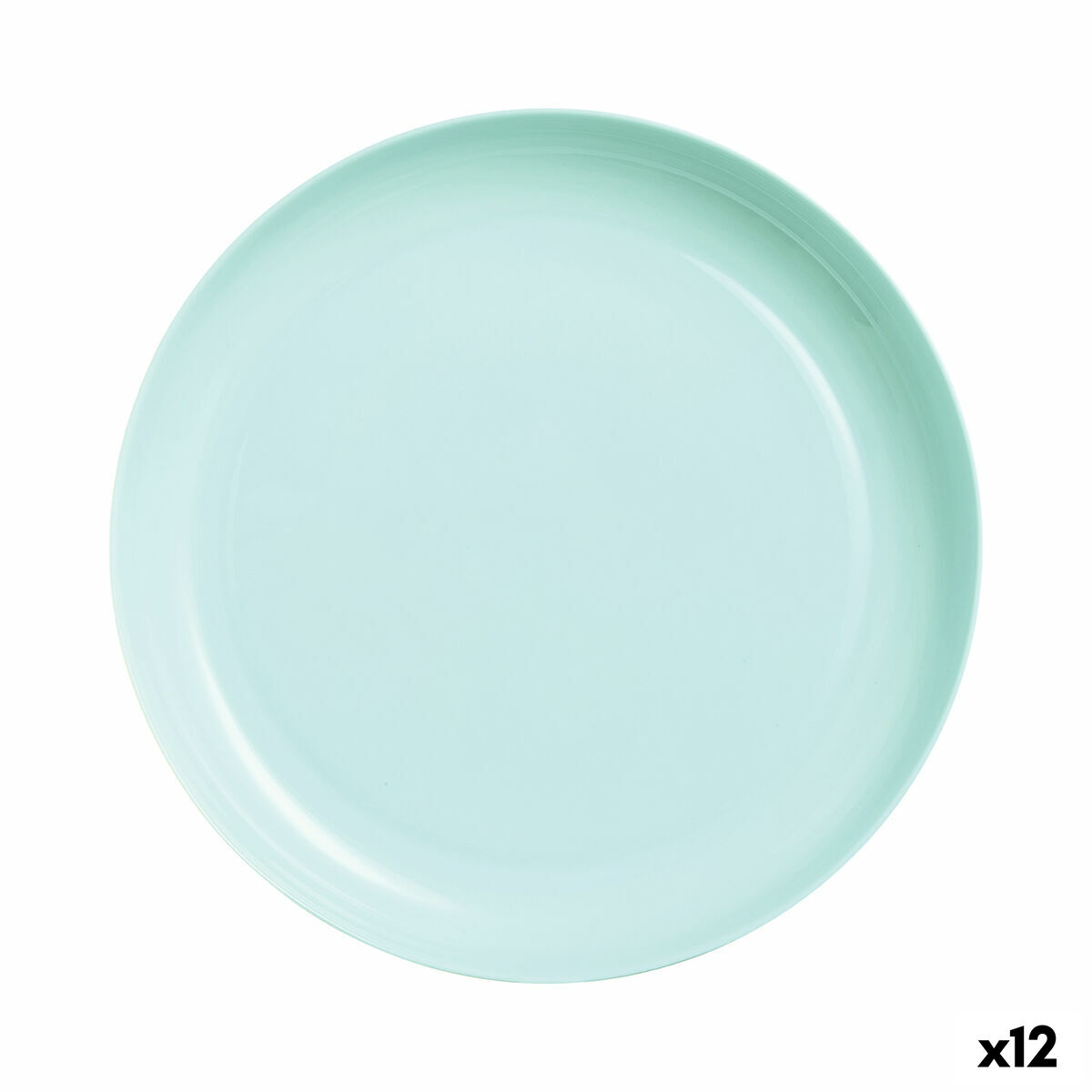 Tallriksunderlägg Luminarc Friends Time Turkos Glas (Ø 29 cm) (12 antal)