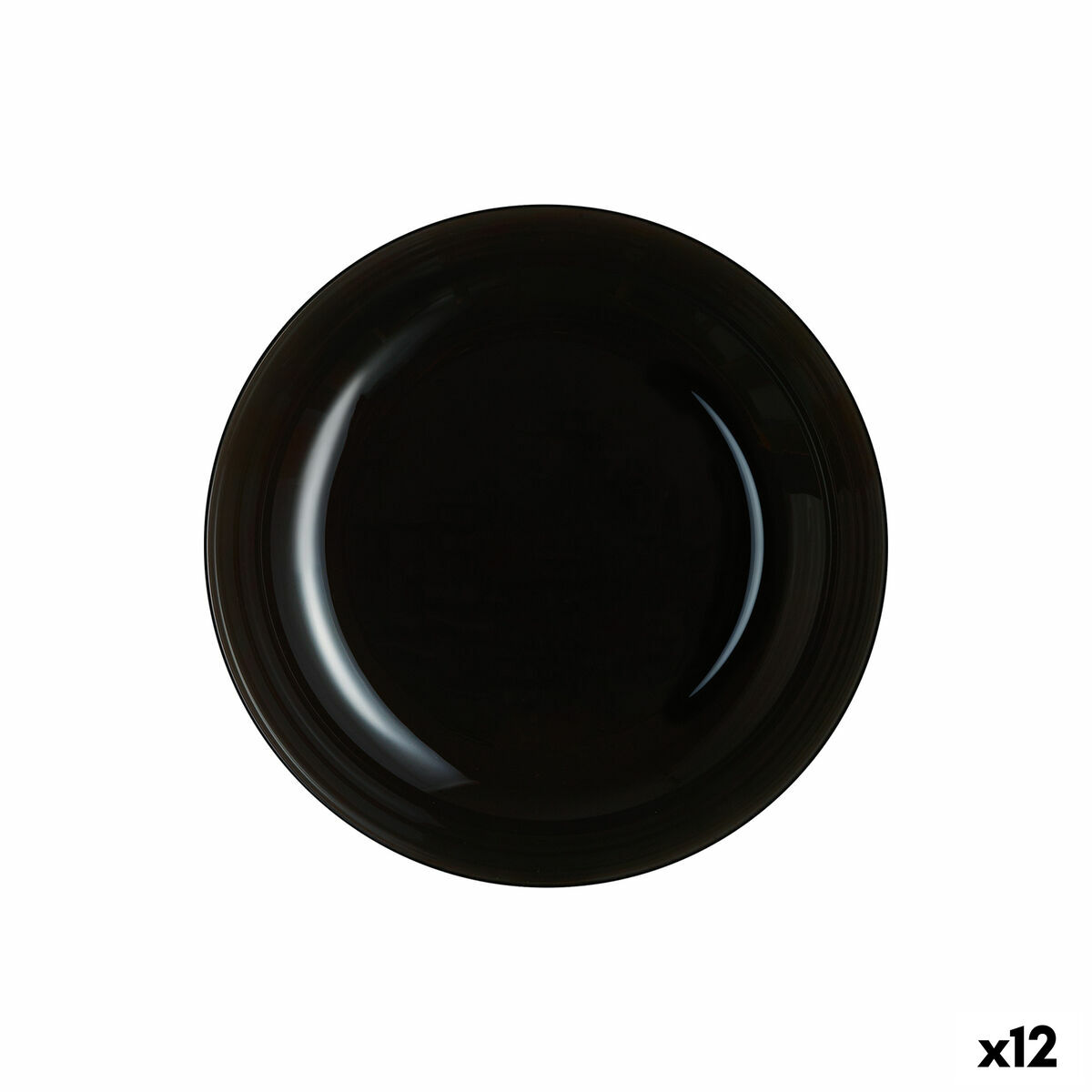 Lapostányér Luminarc Friends Time Svart Glas (Ø 17 cm) (12 antal)