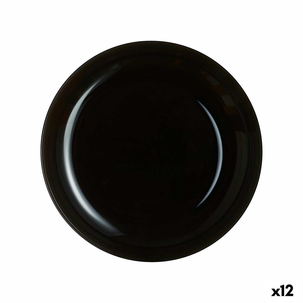 Lapostányér Luminarc Friends Time Svart Glas (Ø 21 cm) (12 antal)