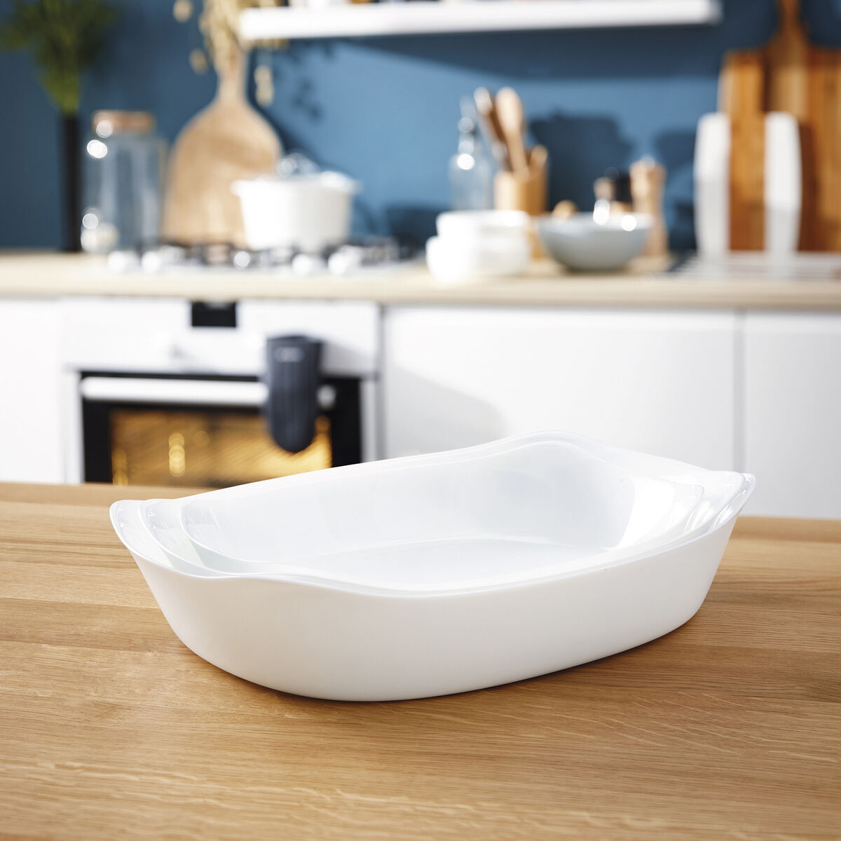 Servingsfat Luminarc Smart Cuisine Rektangulär Vit Glas 30 x 22 cm (6 antal) - 2