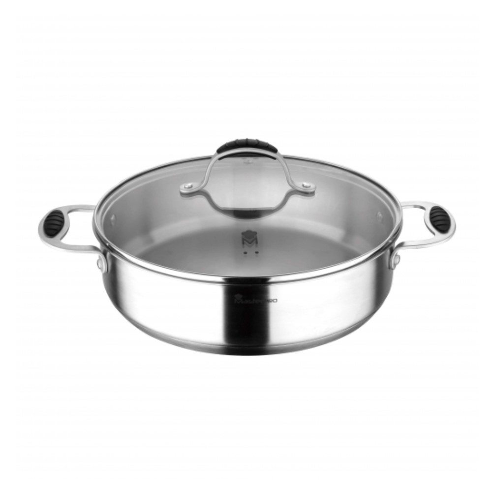 Kastrull med glaslock Masterpro Q3521 4,5 L Rostfritt stål