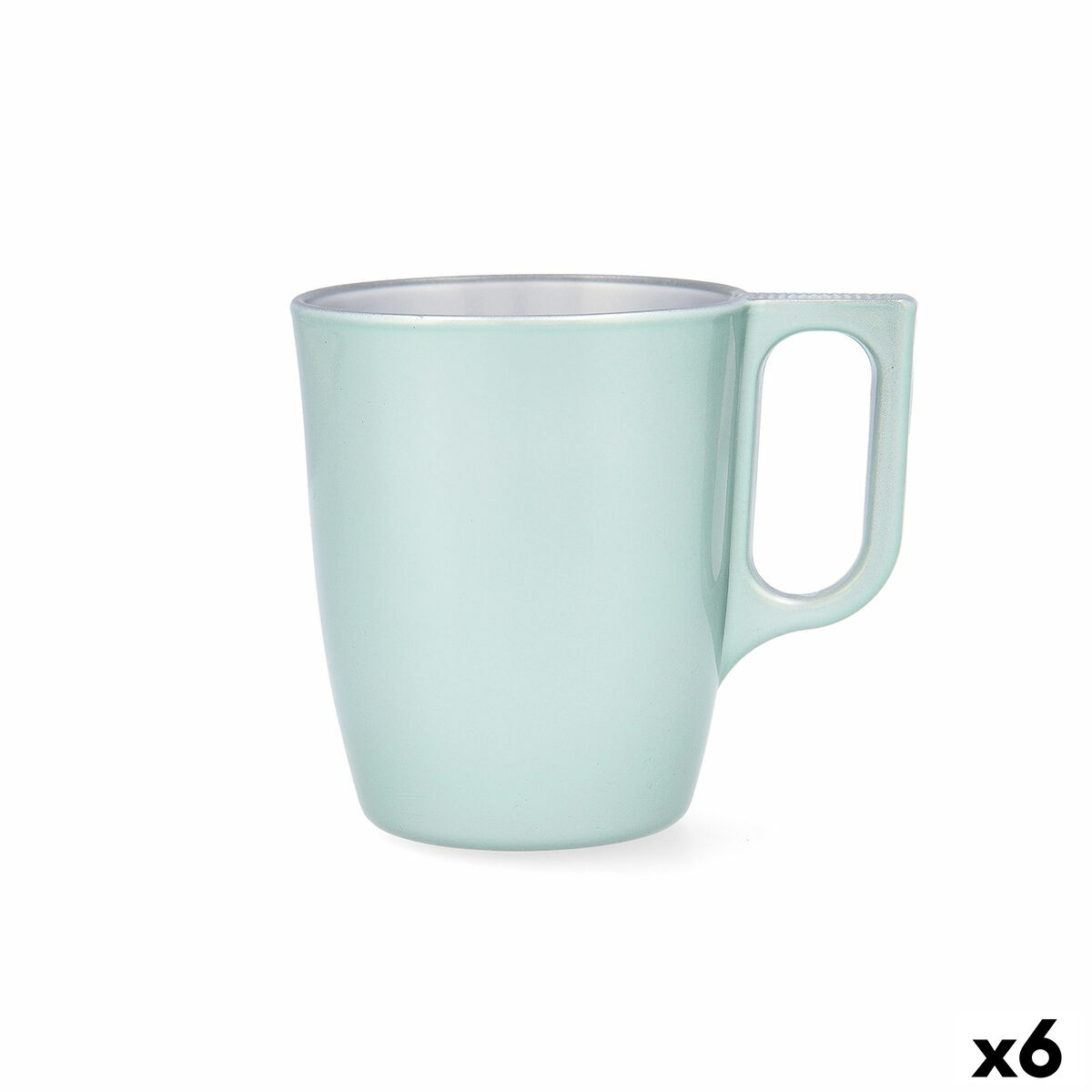 Koppar Luminarc Flashy Breakfast Frukost Turkos Glas (250 ml) (6 antal)