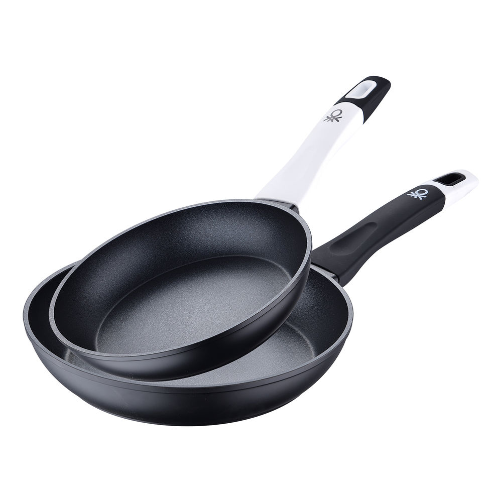 Stekpanneset Benetton Svart Aluminium Smitt aluminium 2 antal (2 pcs)
