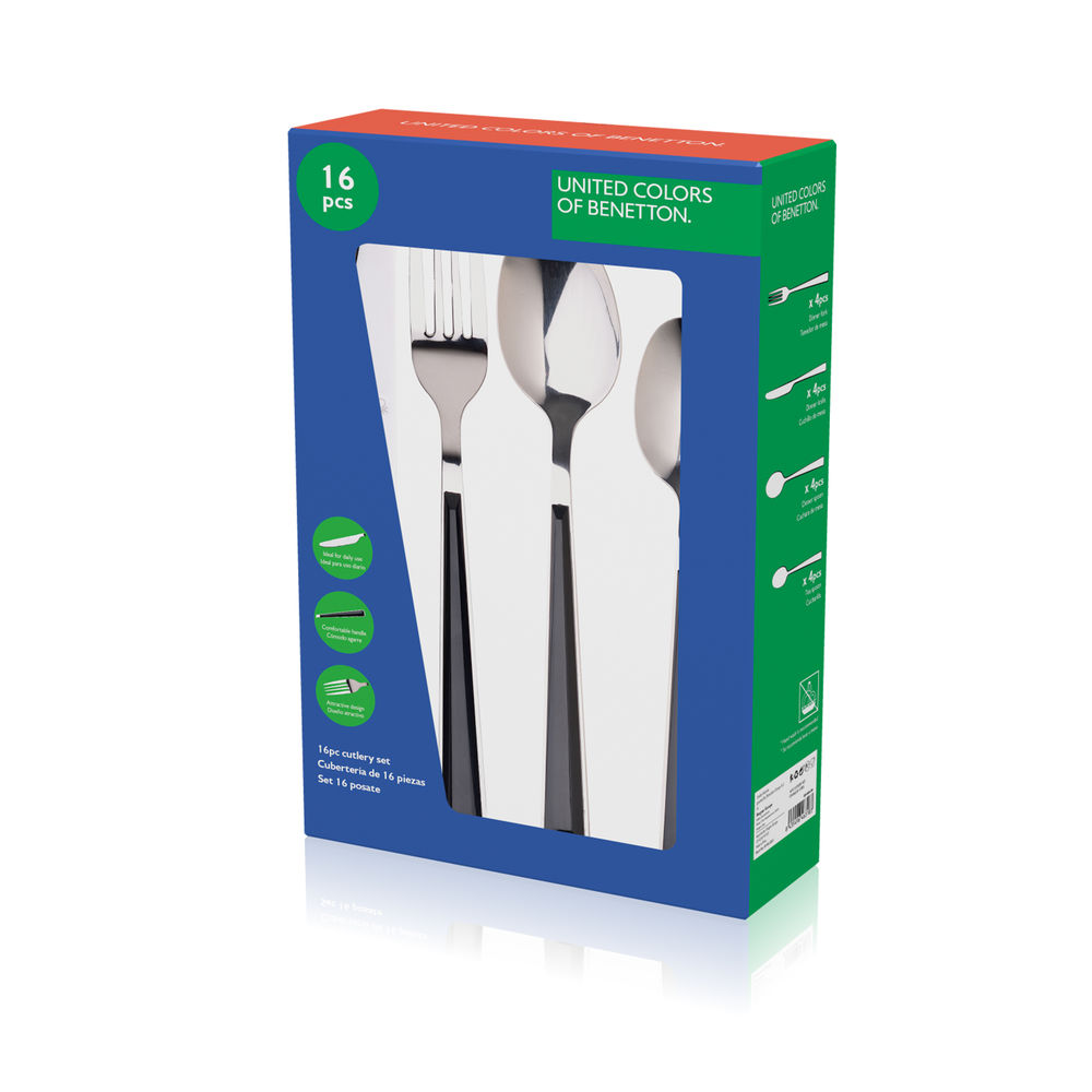 Bestick Benetton Svart (16 pcs) - 2