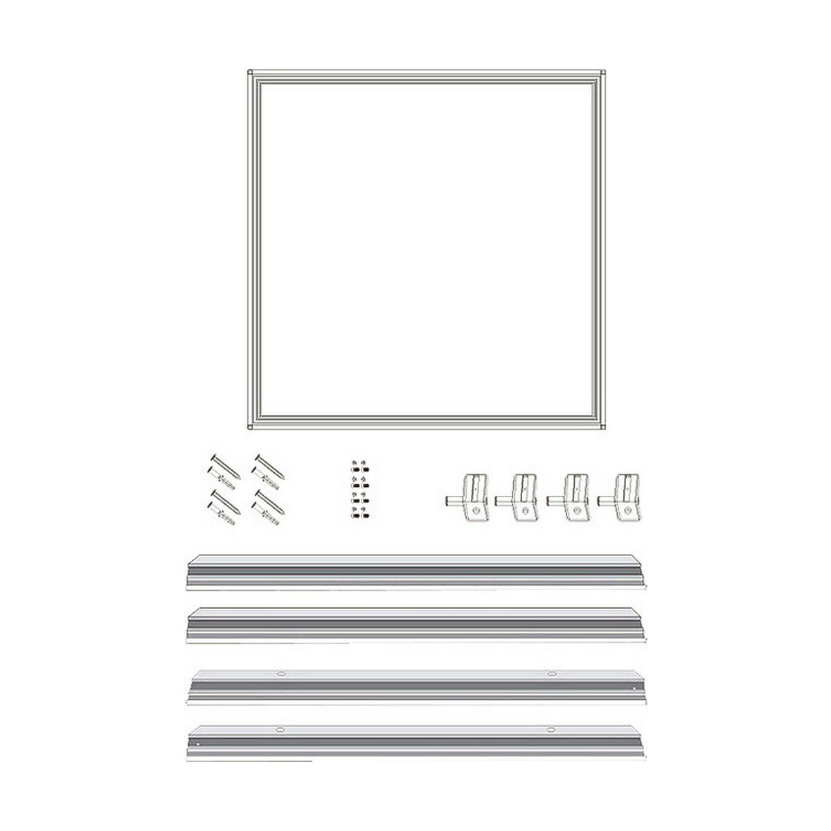 LED-panel med infälld ram EDM Kromad