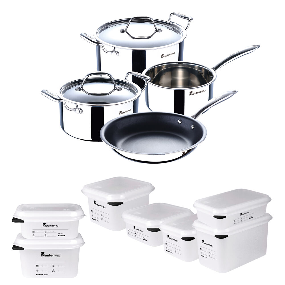 Kastrullset Masterpro Cookware Triply 11 Delar (11 pcs)