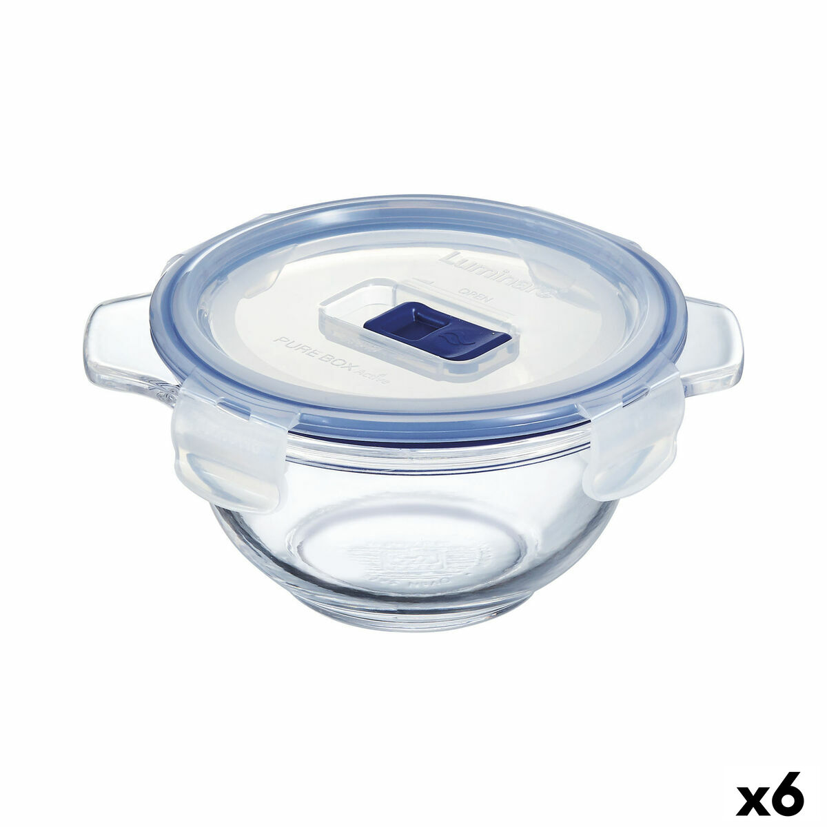 Salladsskål Luminarc Active Transparent Med lock Hermetisk Glas (500 ml) (6 antal)
