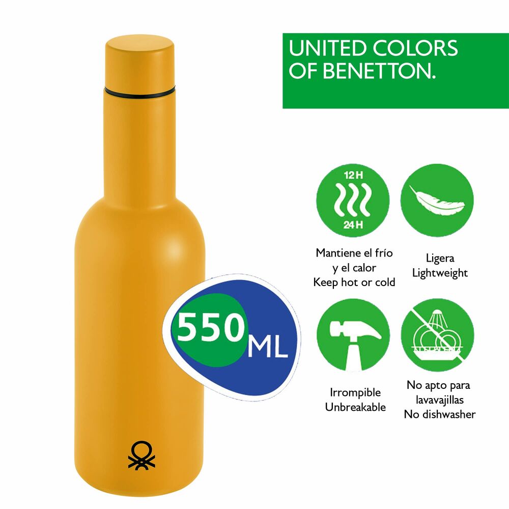 Termos Benetton BE254 Gul Metall Rostfritt stål 550 ml - 2
