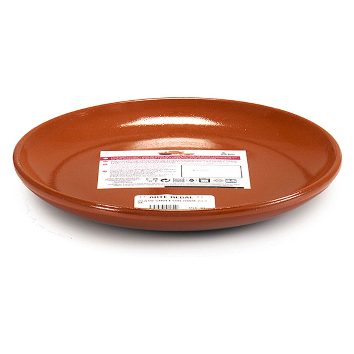 Platt skål Ø 23 cm Honung Terrakotta 23 x 2 x 23 cm - 2