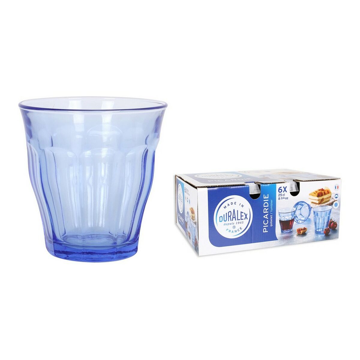 Glasset Duralex Picardie Glas Blå 250 ml (6 antal) - 3