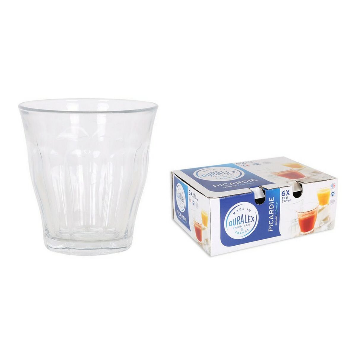 Glasset Duralex Picardie 200 ml Glas Transparent 6 antal - 2