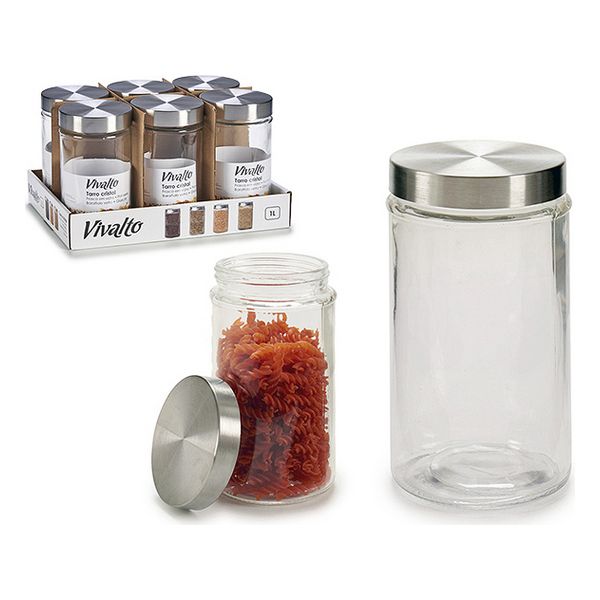 Burk Glas Silvrig Transparent Aluminium 1 L