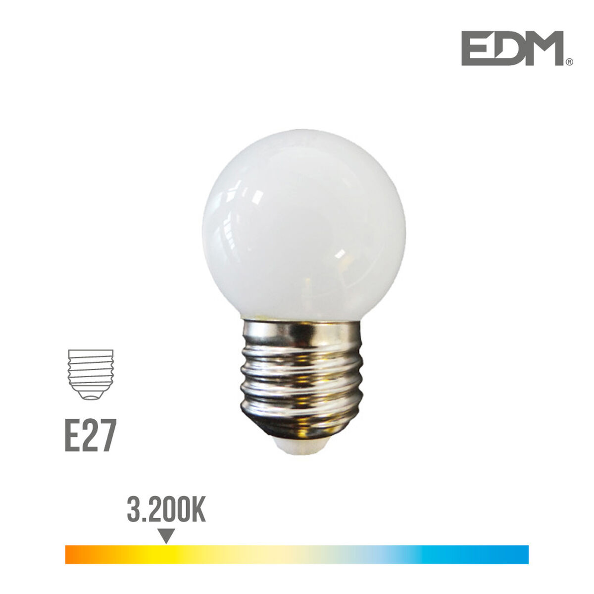 LED-lampa EDM E27 A+ 130 lm 1,5 W (3200 K)