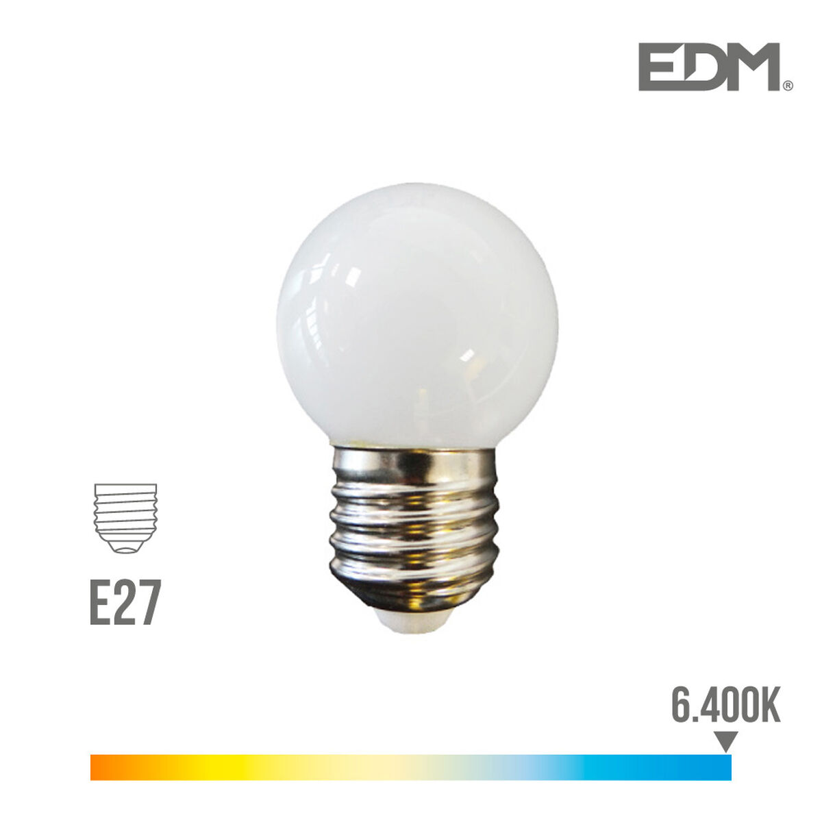 LED-lampa EDM E27 A+ 130 lm 1,5 W (6400K)