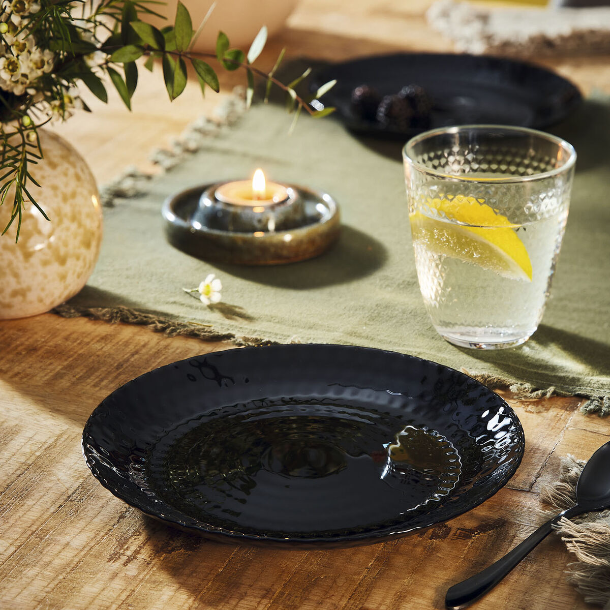 Dessert Luminarc Pampille Svart Glas (19 cm) (24 antal) - 3