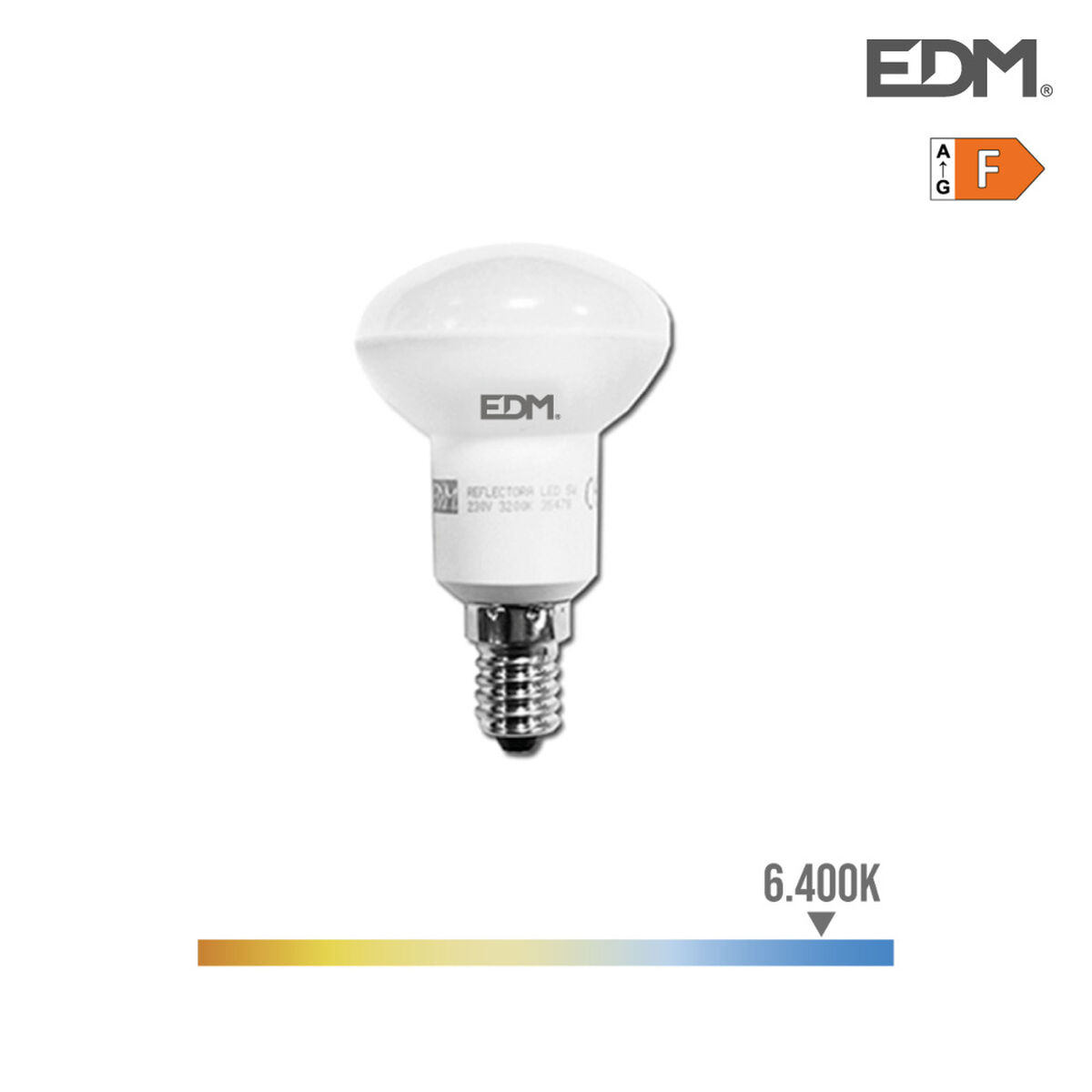 LED-lampa EDM 7 W E27 F 470 lm (6400K)