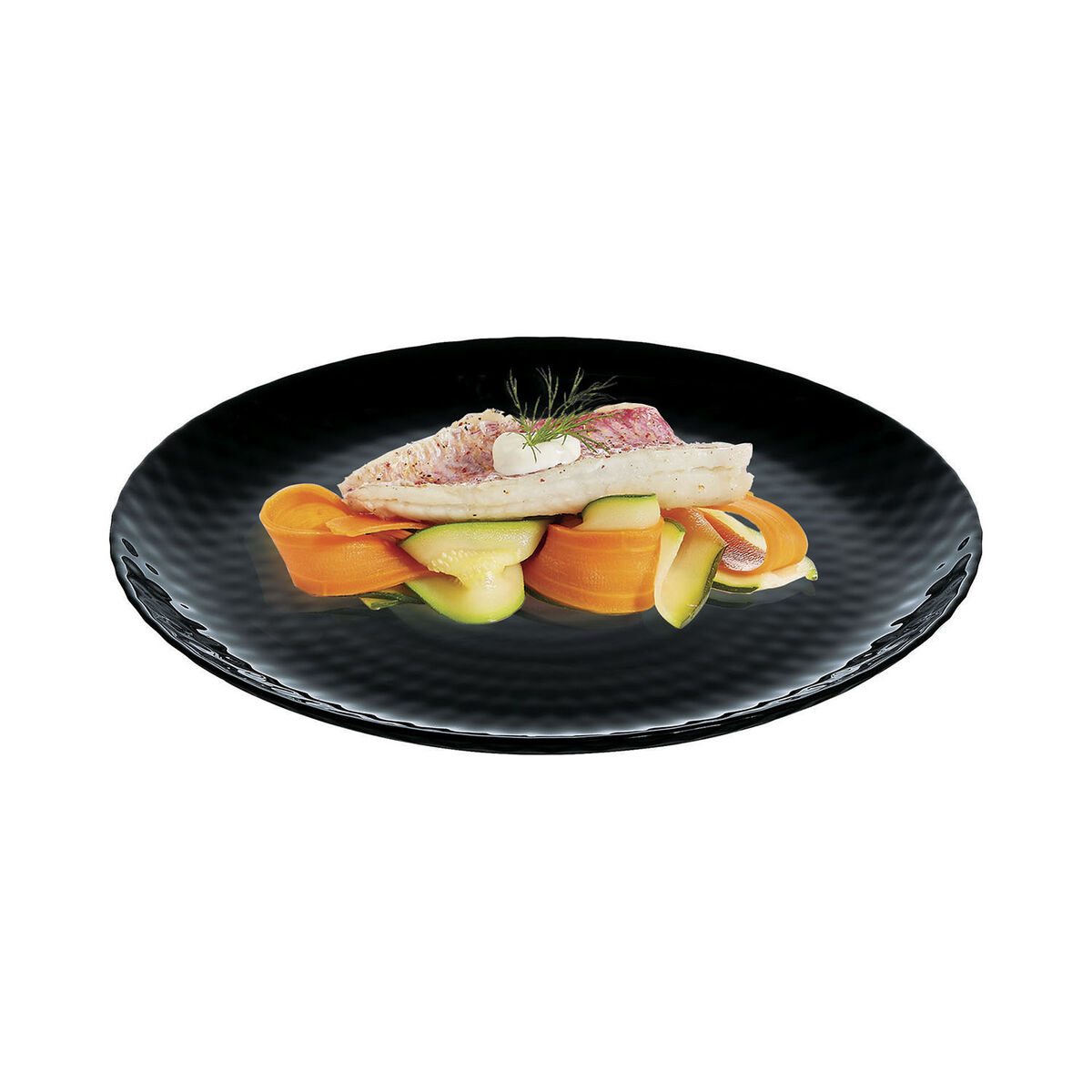 Lapostányér Luminarc Pampille Svart Glas (25 cm) (24 antal) - 2