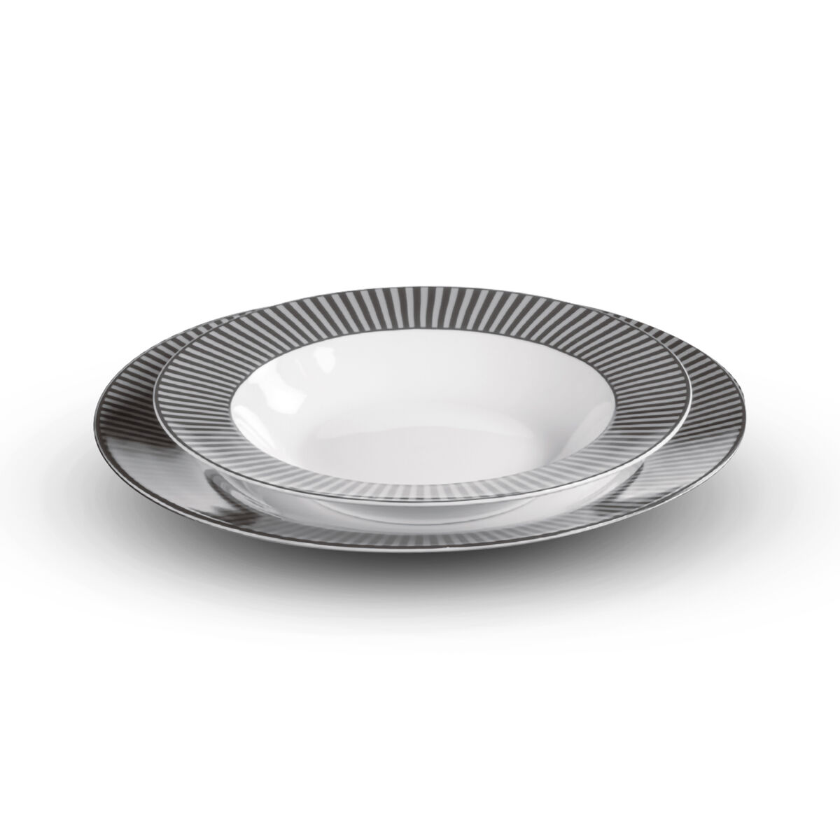 Tallriksset Bergner KU DRESSING BITOSSI Porslin Vit/Svart