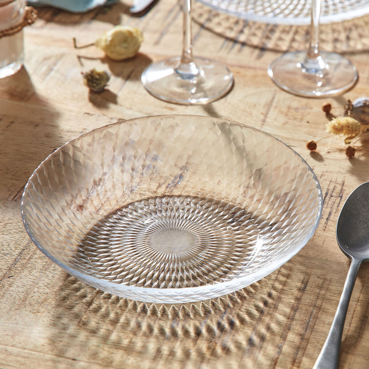 Djup tallrik Luminarc Pampille Clear Transparent Glas (20 cm) (24 antal) - 2