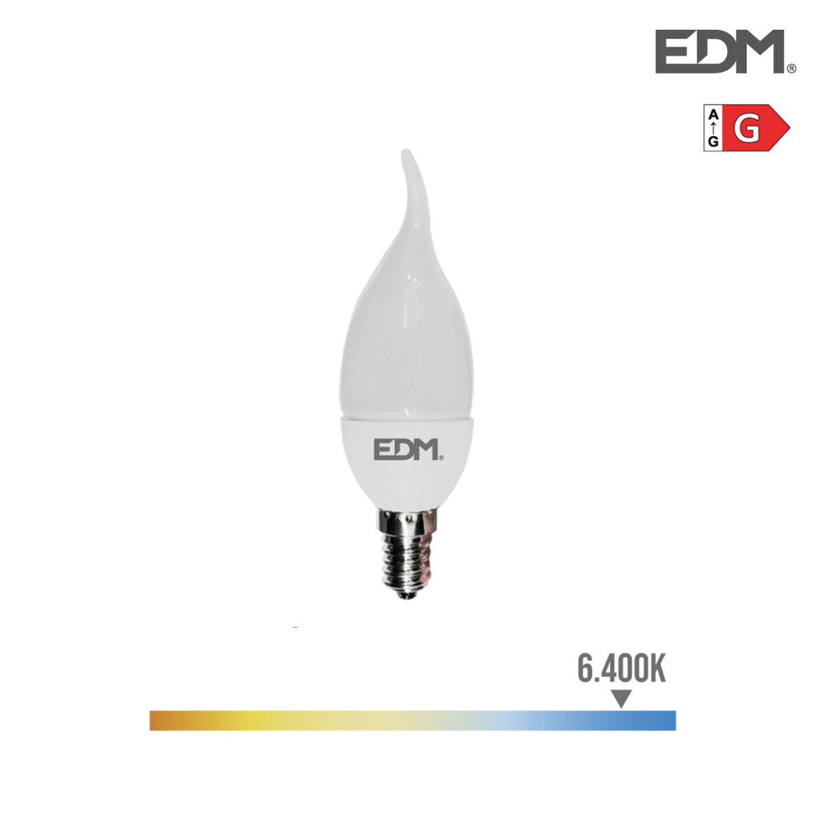 LED-lampa EDM 5 W E14 G 400 lm (6400K)