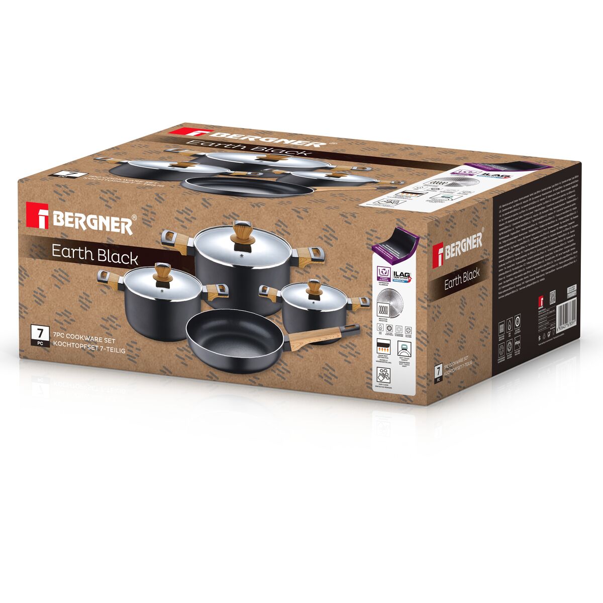 Kastrullset Bergner EARTH 7 Delar
