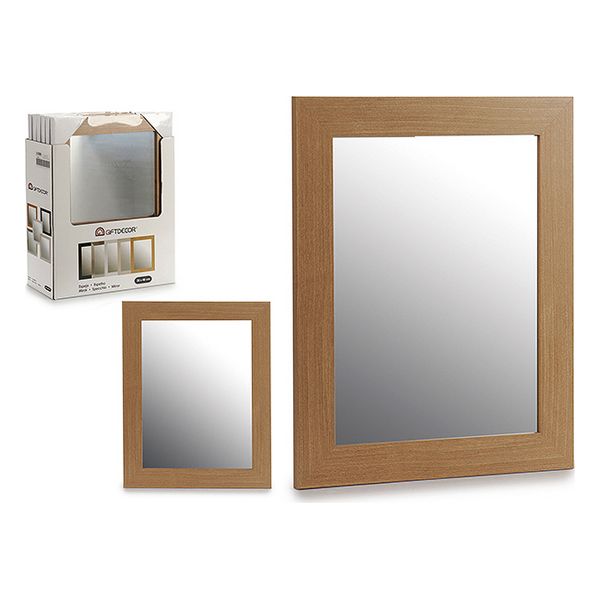 Väggspegel 8430852220400 Brun Trä Glas (39 x 49 cm)