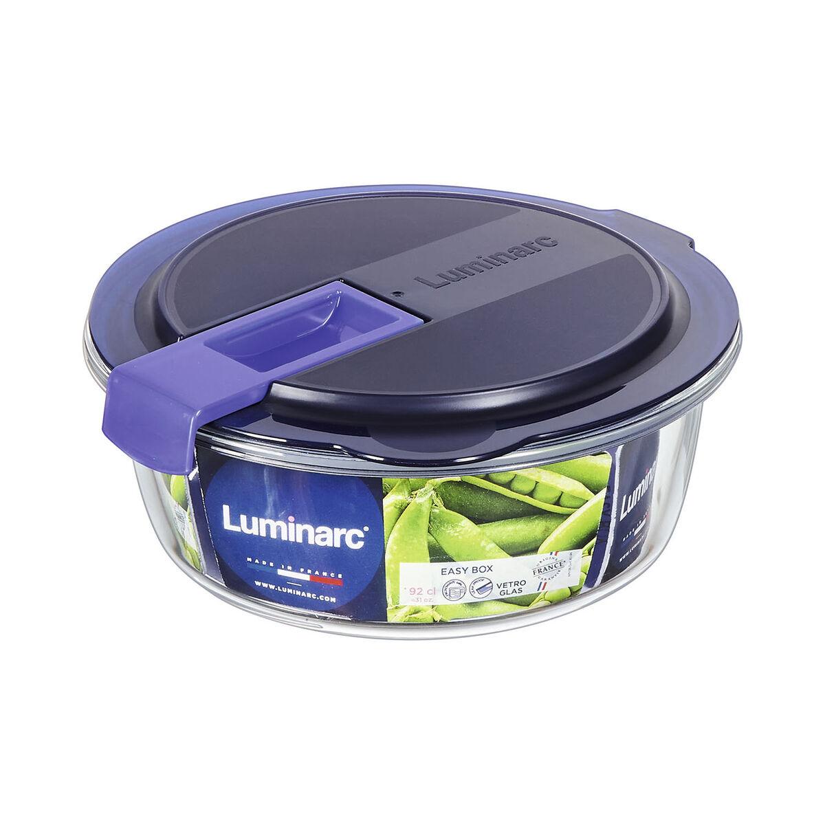 Hermetisk matlåda Luminarc Easy Box Blå Glas (920 ml) (6 antal) - 3