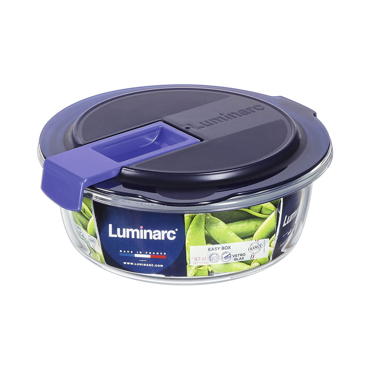 Hermetisk matlåda Luminarc Easy Box Blå Glas (6 antal) (670 ml) - 3