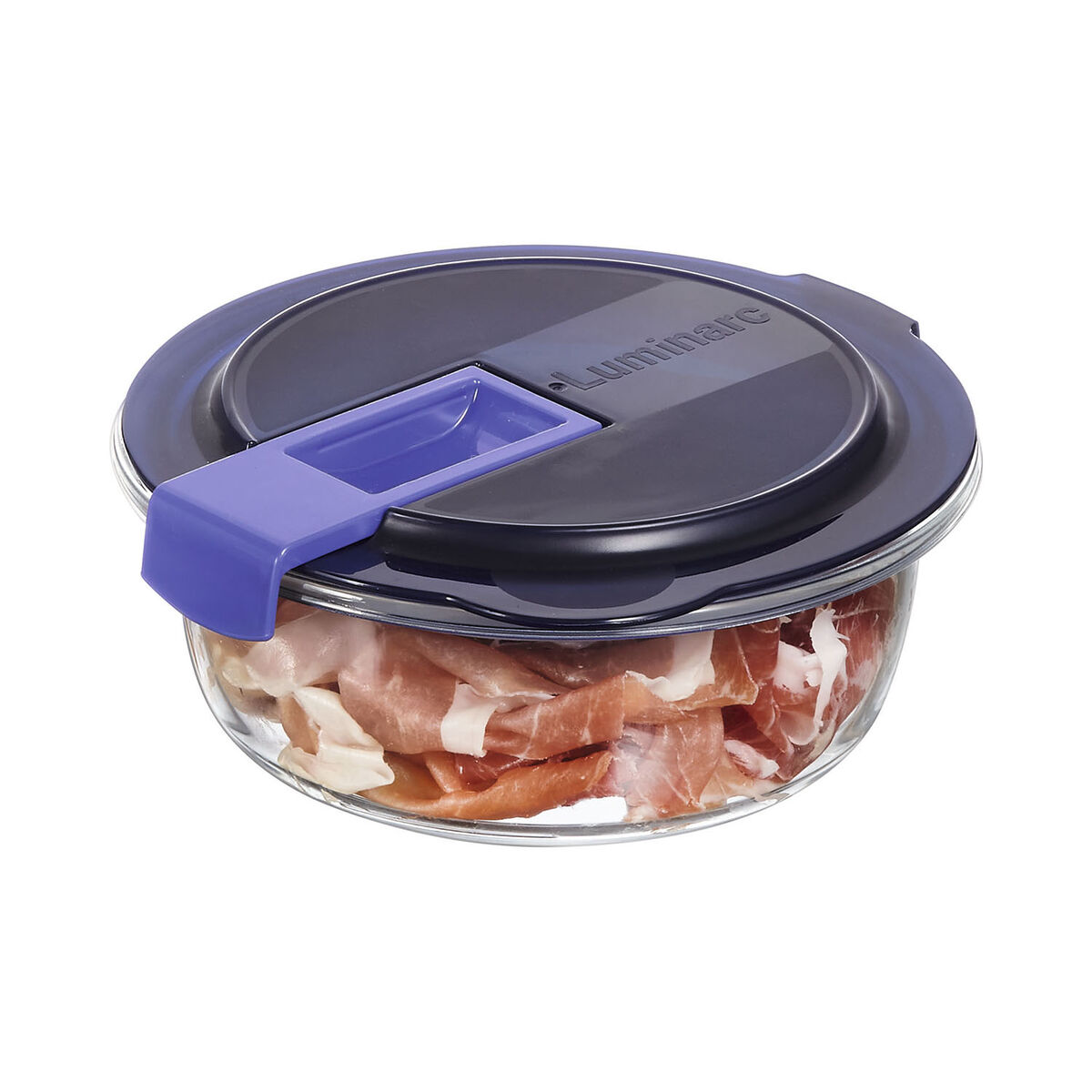 Hermetisk matlåda Luminarc Easy Box Blå Glas (6 antal) (670 ml) - 4
