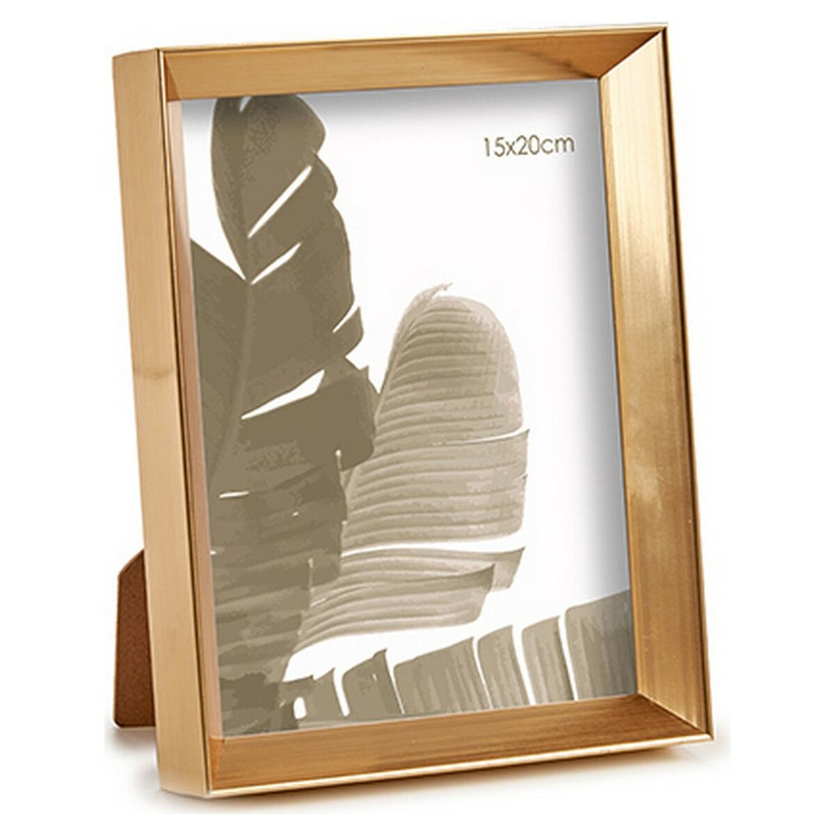 Fotoramar 17,3 x 3,3 x 22,3 cm Gyllene Plast Glas (15 x 20 cm) - 2