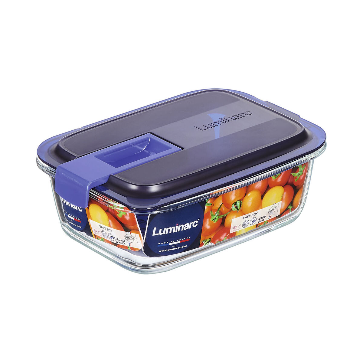 Hermetisk matlåda Luminarc Easy Box Blå Glas (6 antal) (820 ml) - 3