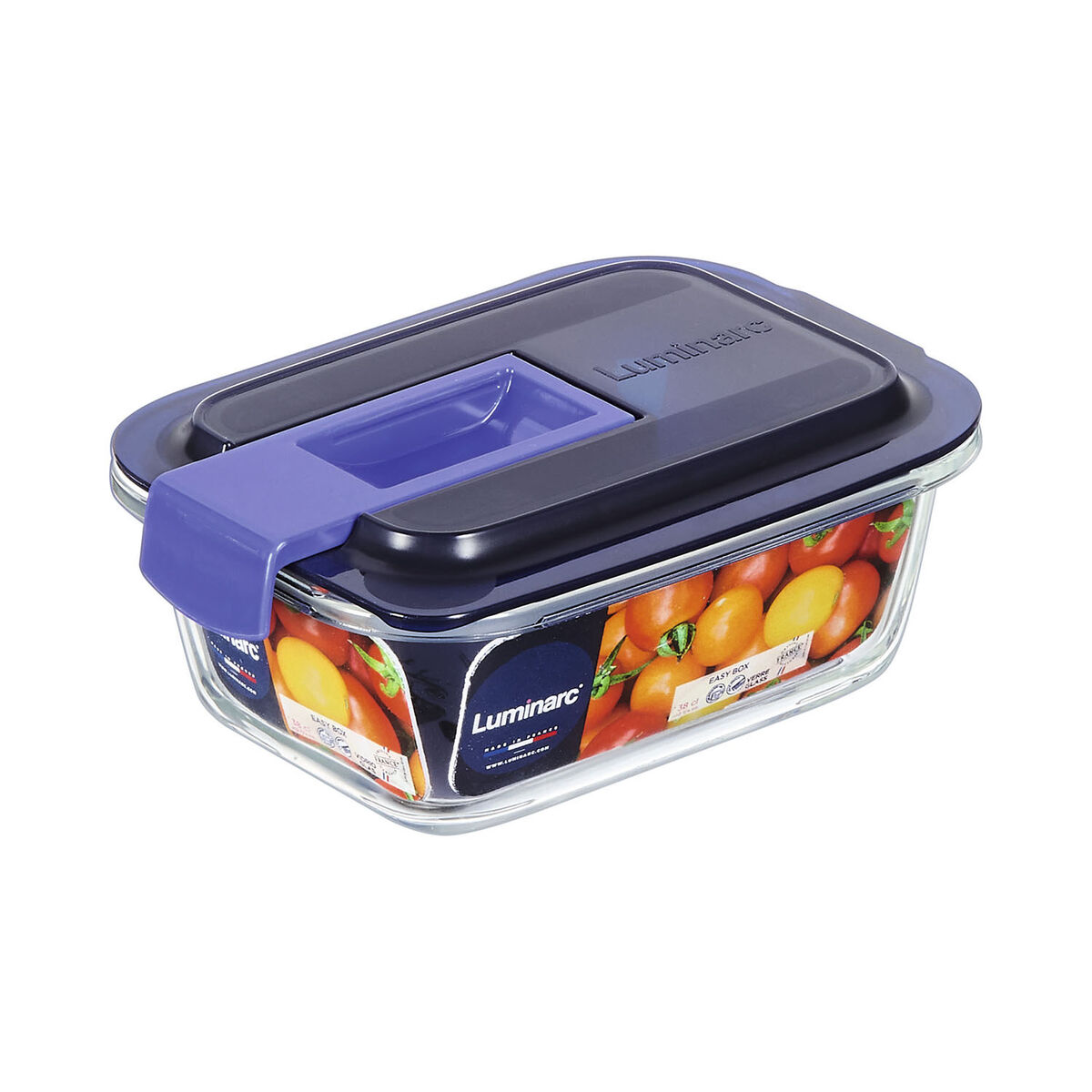 Hermetisk matlåda Luminarc Easy Box Blå Glas (380 ml) (6 antal) - 3