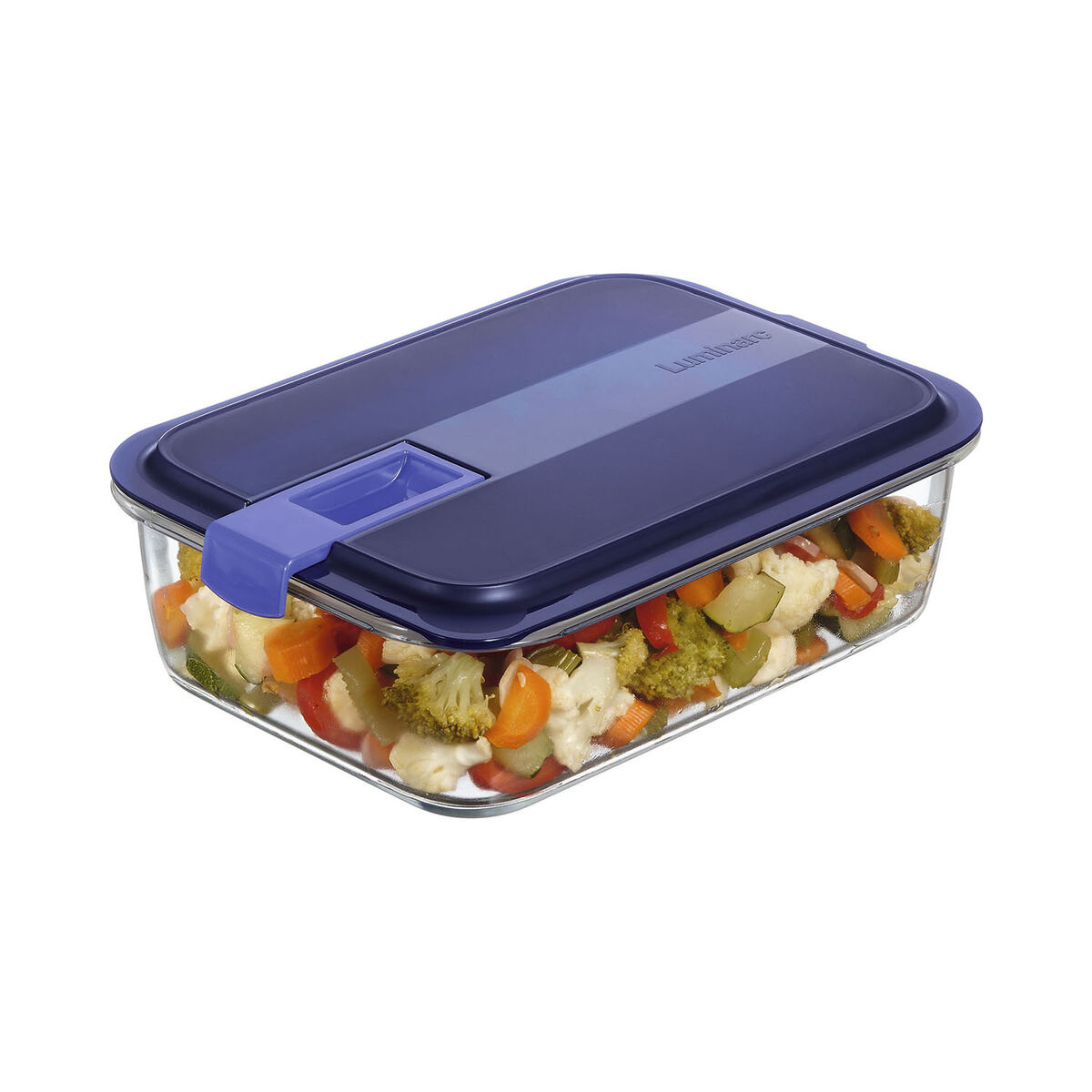Hermetisk matlåda Luminarc Easy Box Blå Glas (6 antal) (1,97 l) - 4