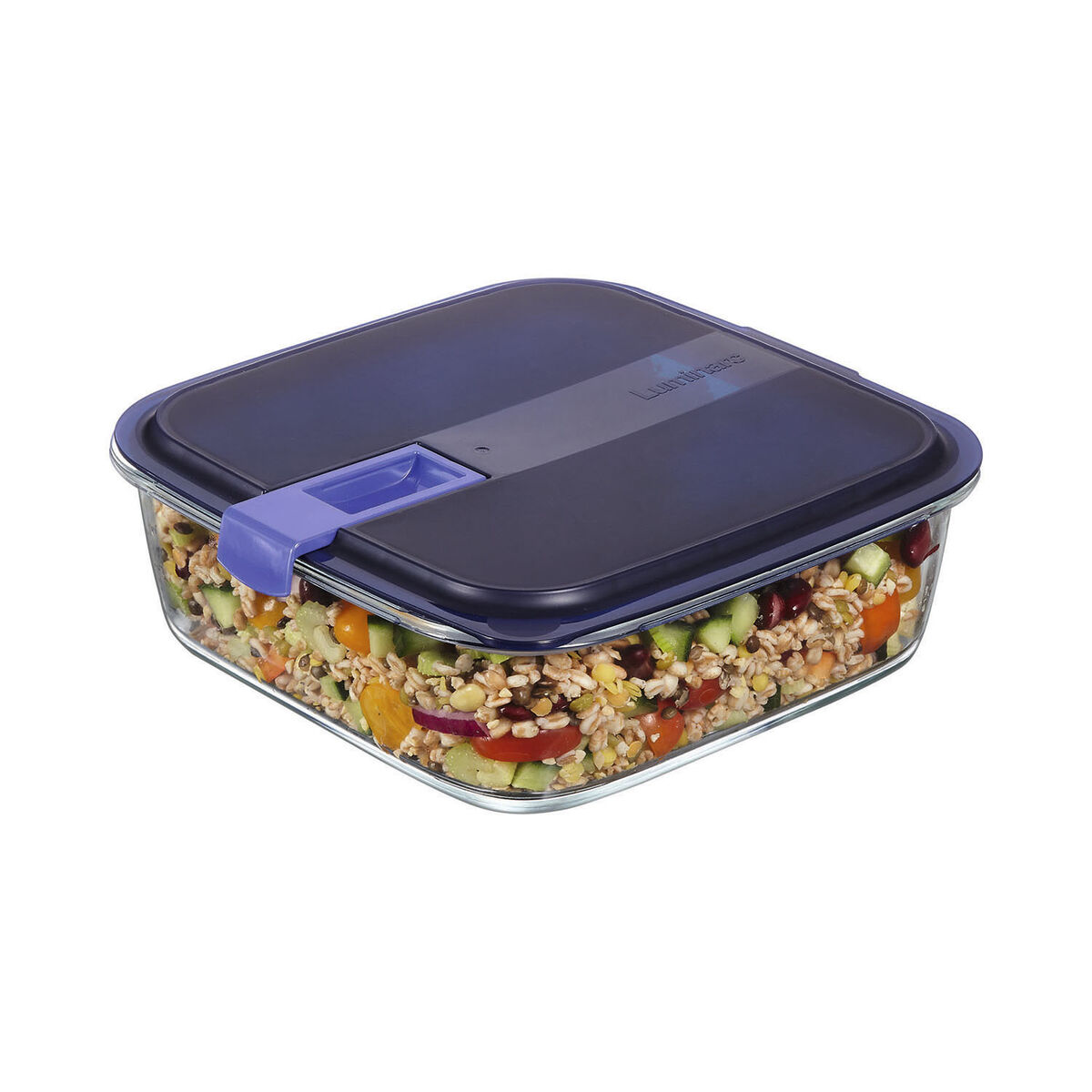 Hermetisk matlåda Luminarc Easy Box Blå 2,5 L Glas (6 antal) - 4