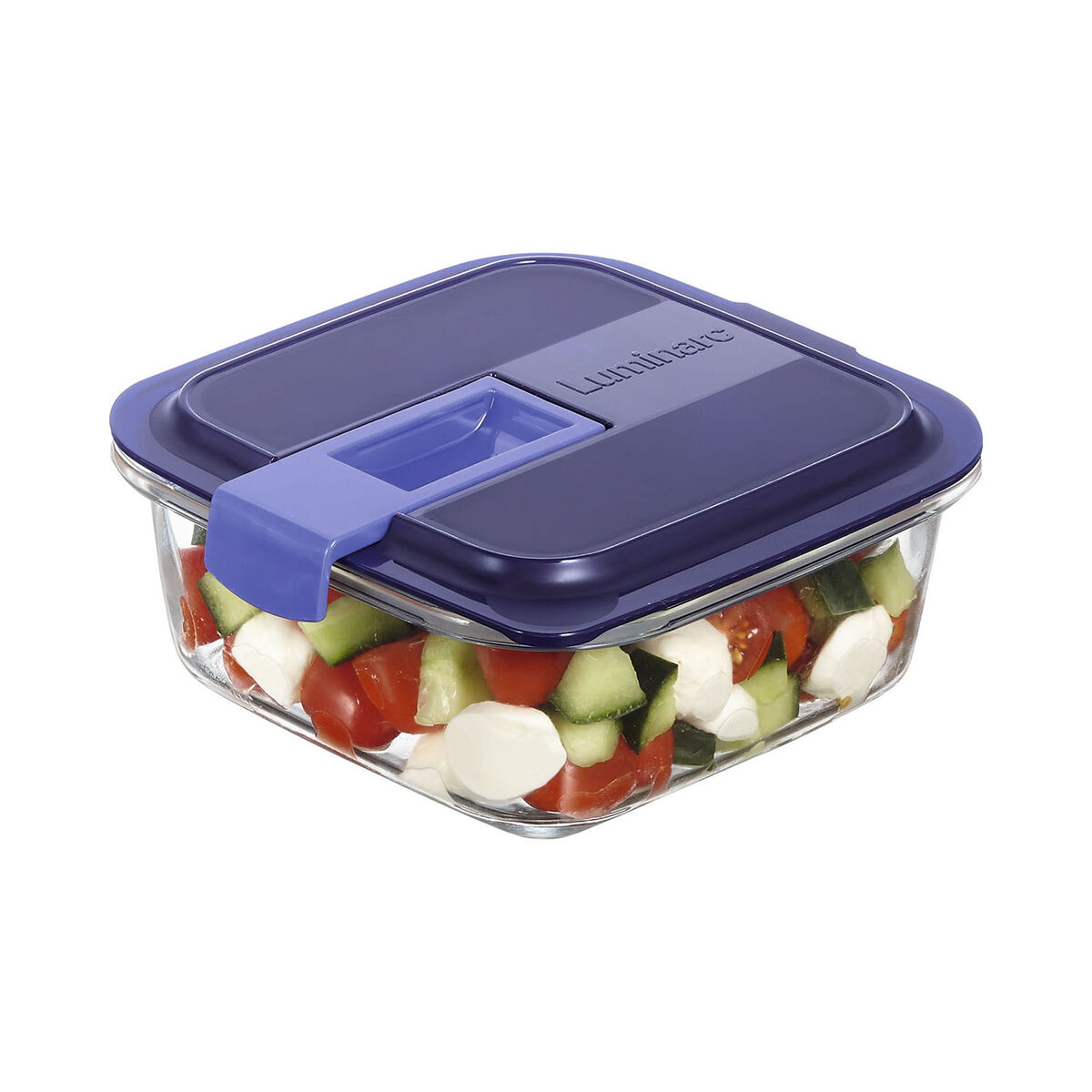 Hermetisk matlåda Luminarc Easy Box Blå Glas (760 ml) (6 antal) - 4