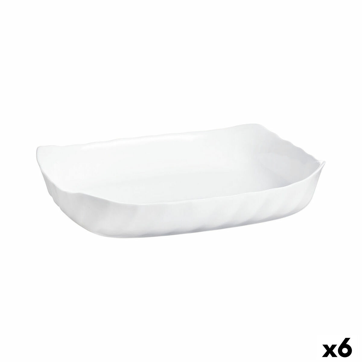 Servingsfat Luminarc Smart Cuisine Rektangulär Vit Glas 33 x 27 cm (6 antal)