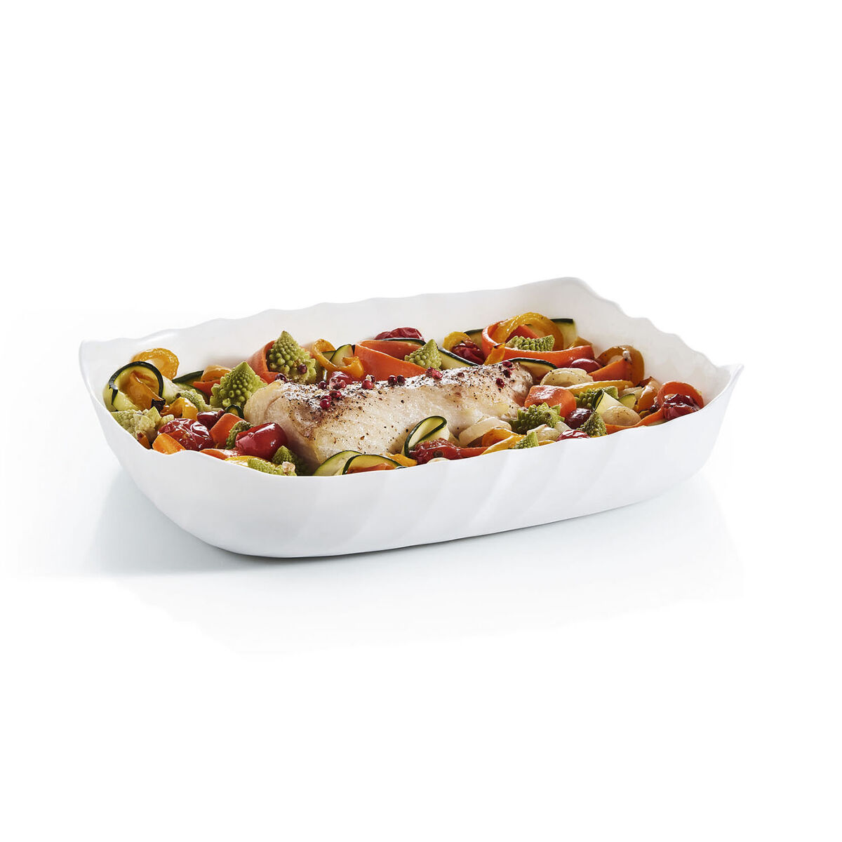 Servingsfat Luminarc Smart Cuisine Rektangulär Vit Glas 29 x 30 cm (6 antal) - 2
