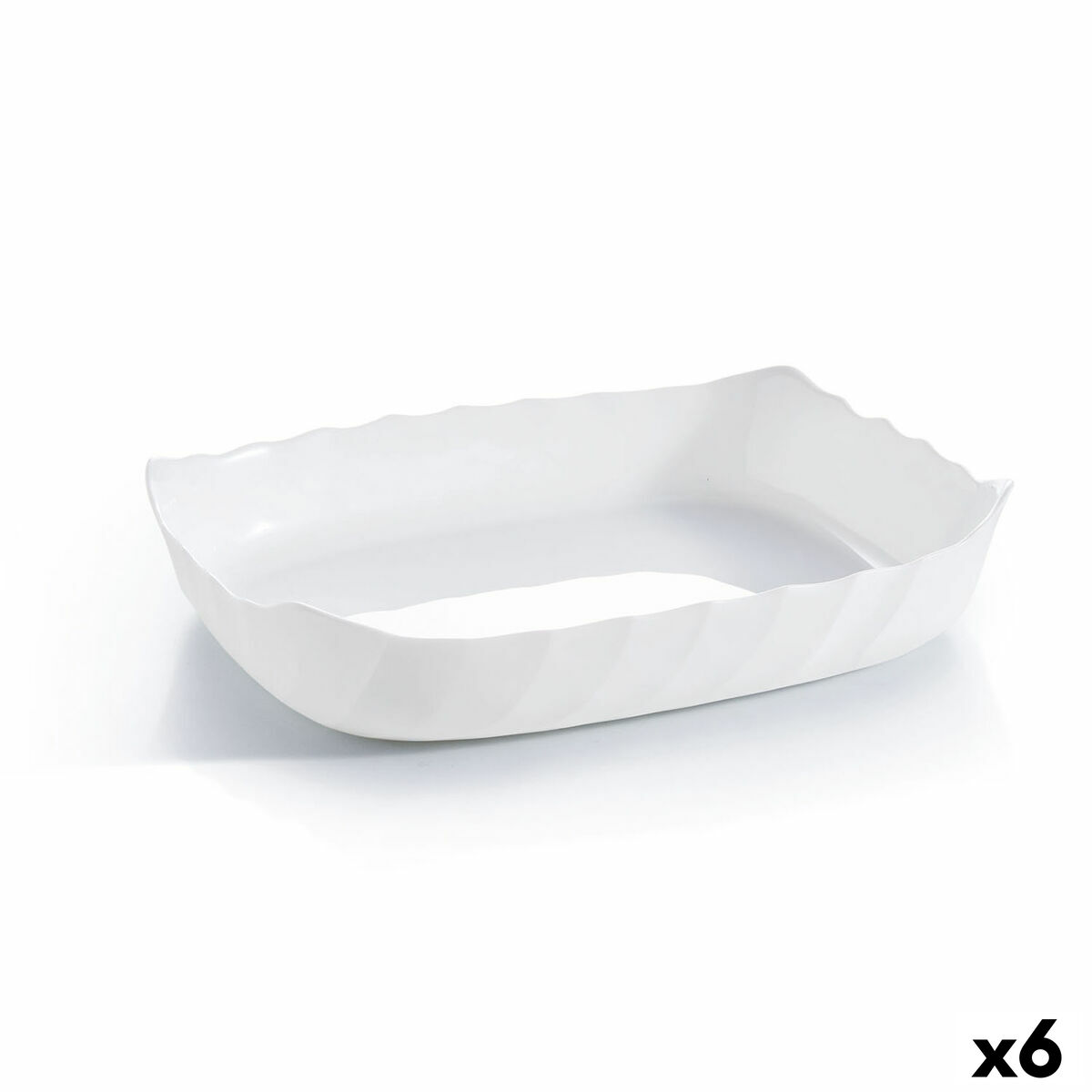 Servingsfat Luminarc Smart Cuisine Rektangulär Vit Glas 29 x 30 cm (6 antal)
