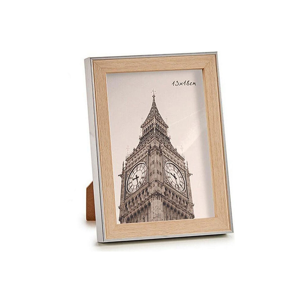 Fotoramar 78428 Silvrig 15,6 x 2 x 20,7 cm Brun Plast Glas (15,8 x 2 x 20,7 cm) (1 uds) - 2