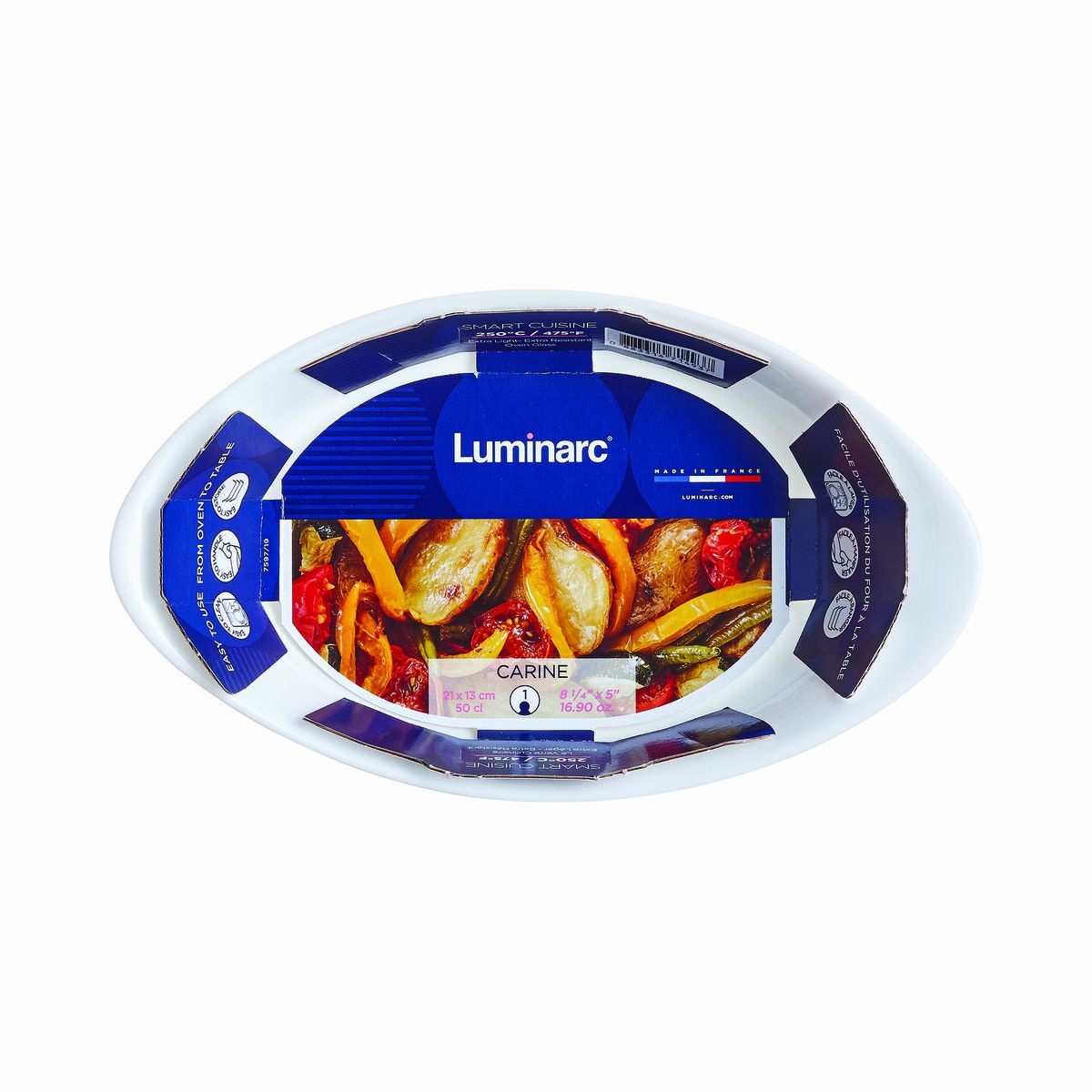 Servingsfat Luminarc Smart Cuisine Avlång Vit Glas 21 x 13 cm (6 antal) - 3