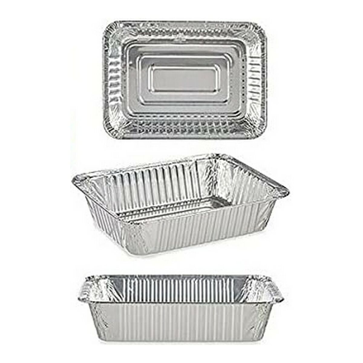 Uppsättning med Brickor Aluminium Silvrig (15,6 x 5 x 22 cm) - 7