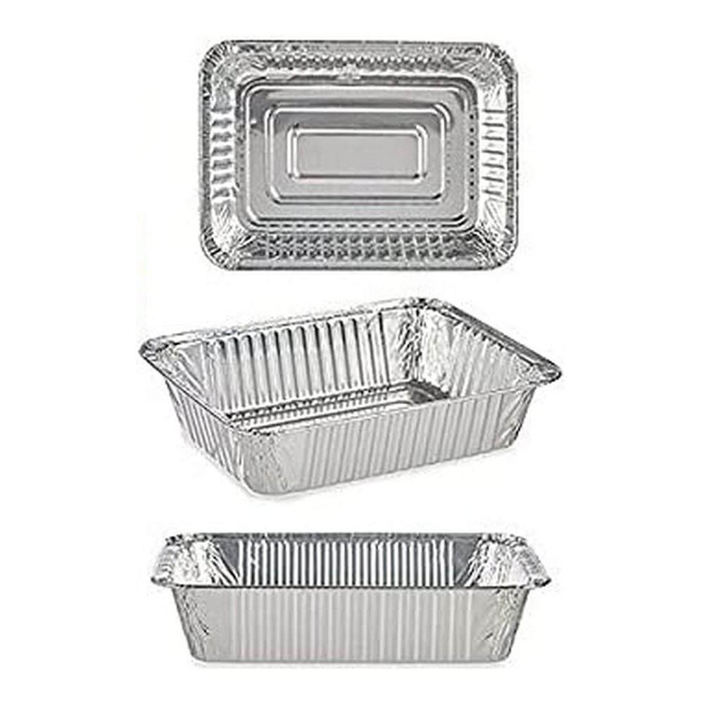 Uppsättning med Brickor Aluminium Silvrig (15,6 x 5 x 22 cm) - 4