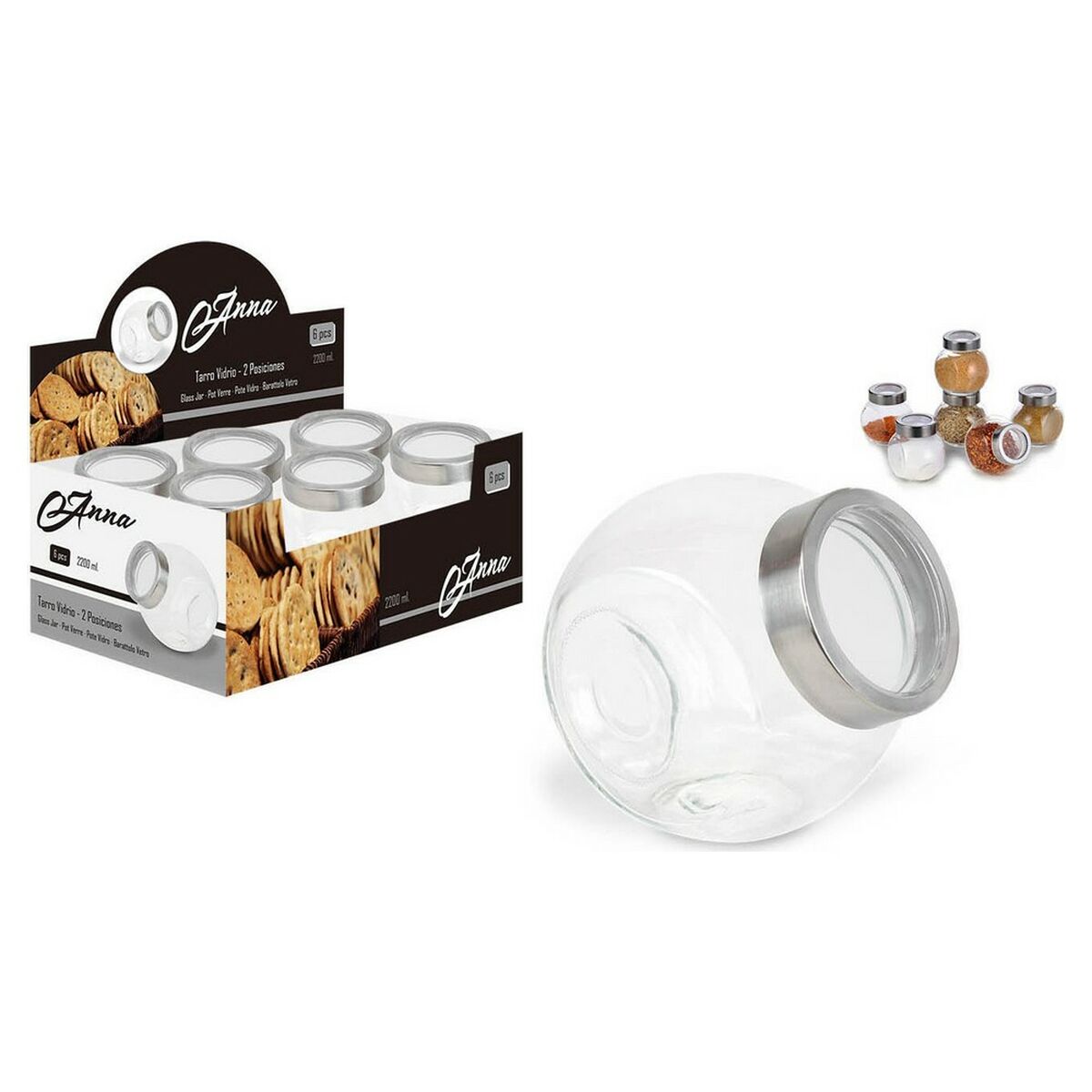 Glasburk 2200 ml (17,5 x 13 x 17,5 cm) - 3