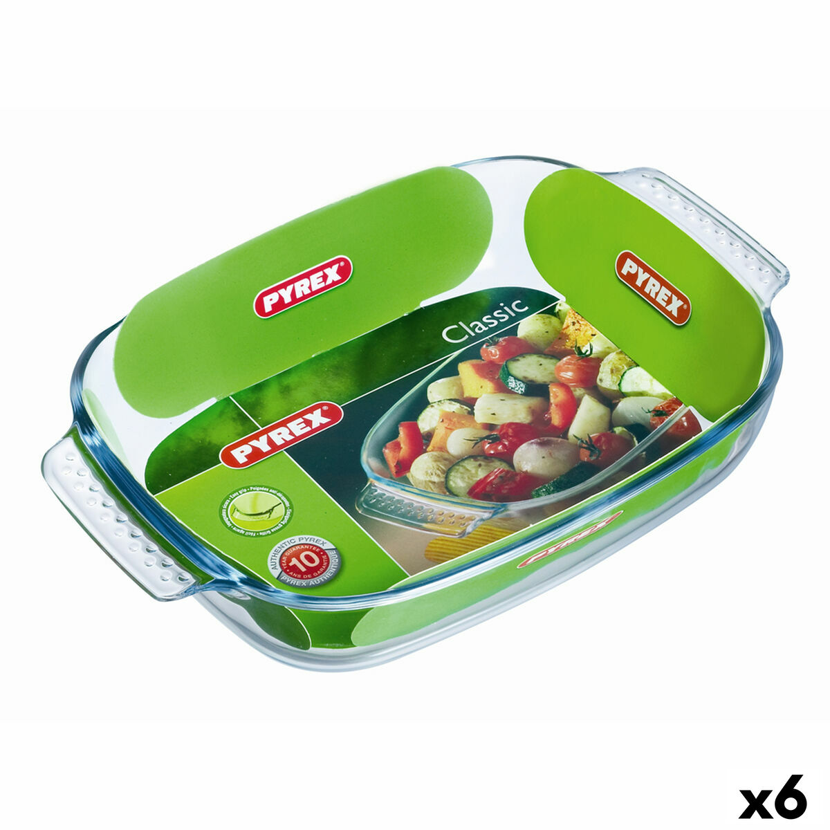 Servingsfat Pyrex Classic Rektangulär Transparent 39 x 25 cm (6 antal)