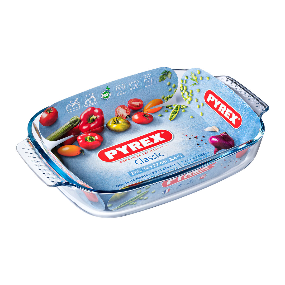 Servingsfat Pyrex Classic Rektangulär Transparent Glas 35 x 23 cm (6 antal) - 2