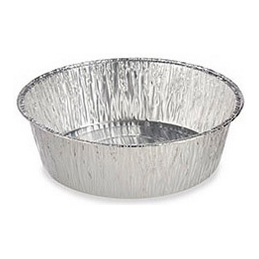 Uppsättning med Brickor Silvrig Aluminium 25 x 8 x 25 cm (Ø 20 x 7 cm) - 2