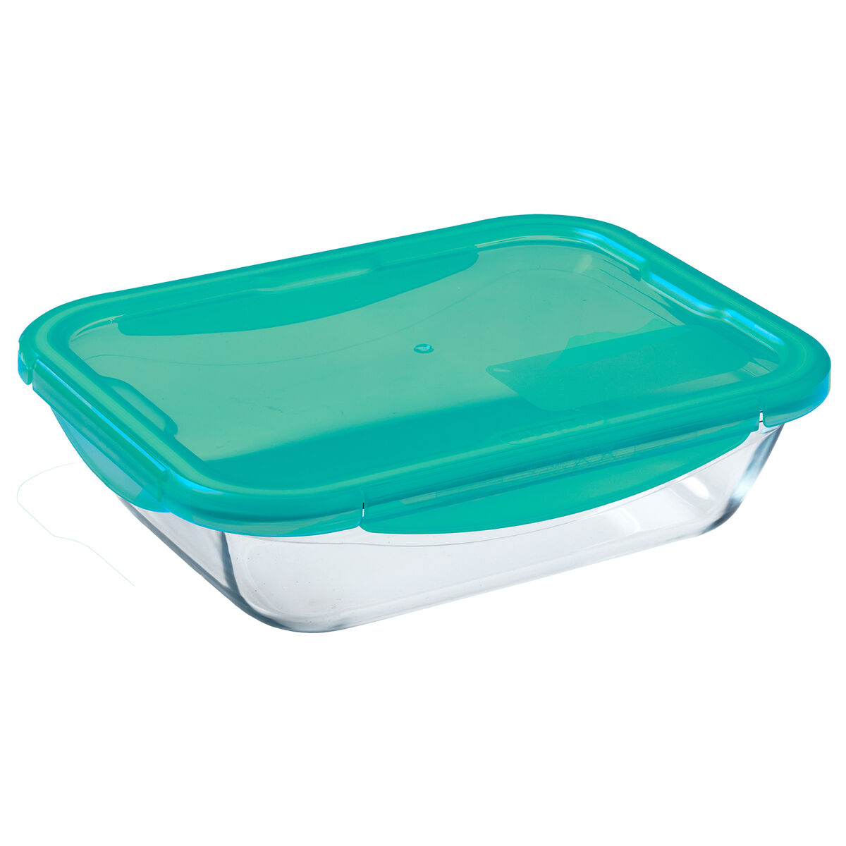 Hermetisk matlåda Pyrex Cook & Go Turkos Glas (800 ml) (6 antal) - 2