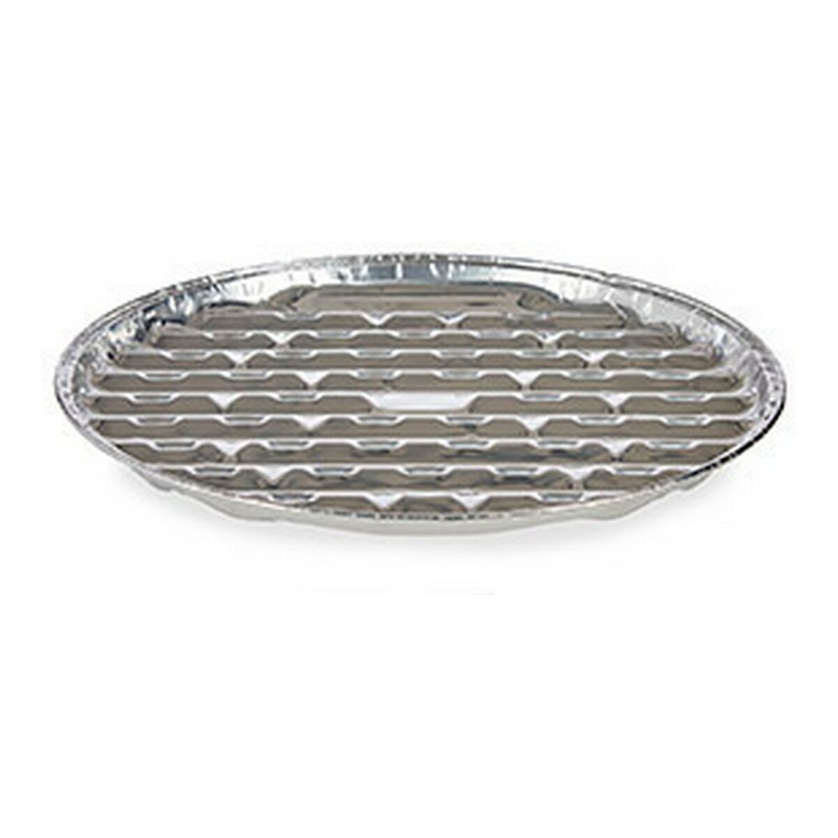 Uppsättning med Brickor Silvrig Aluminium 32 x 3 x 32 cm (Ø 32 x 2,5 cm) - 3