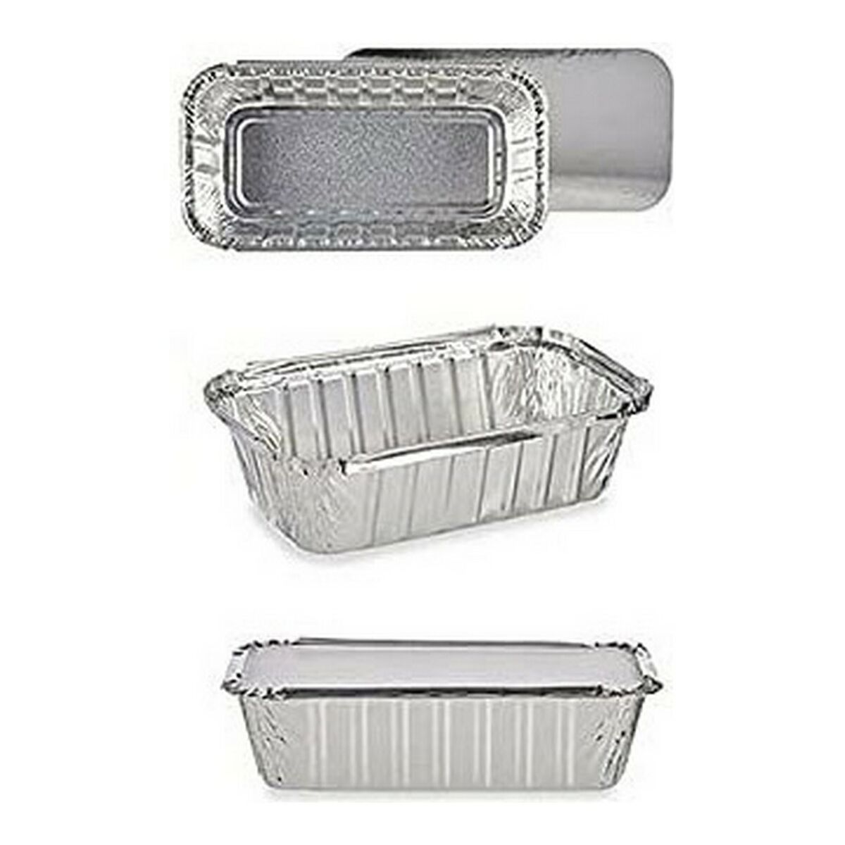 Uppsättning med Brickor Silvrig Aluminium 800 ml (11 x 7 x 22 cm) - 5