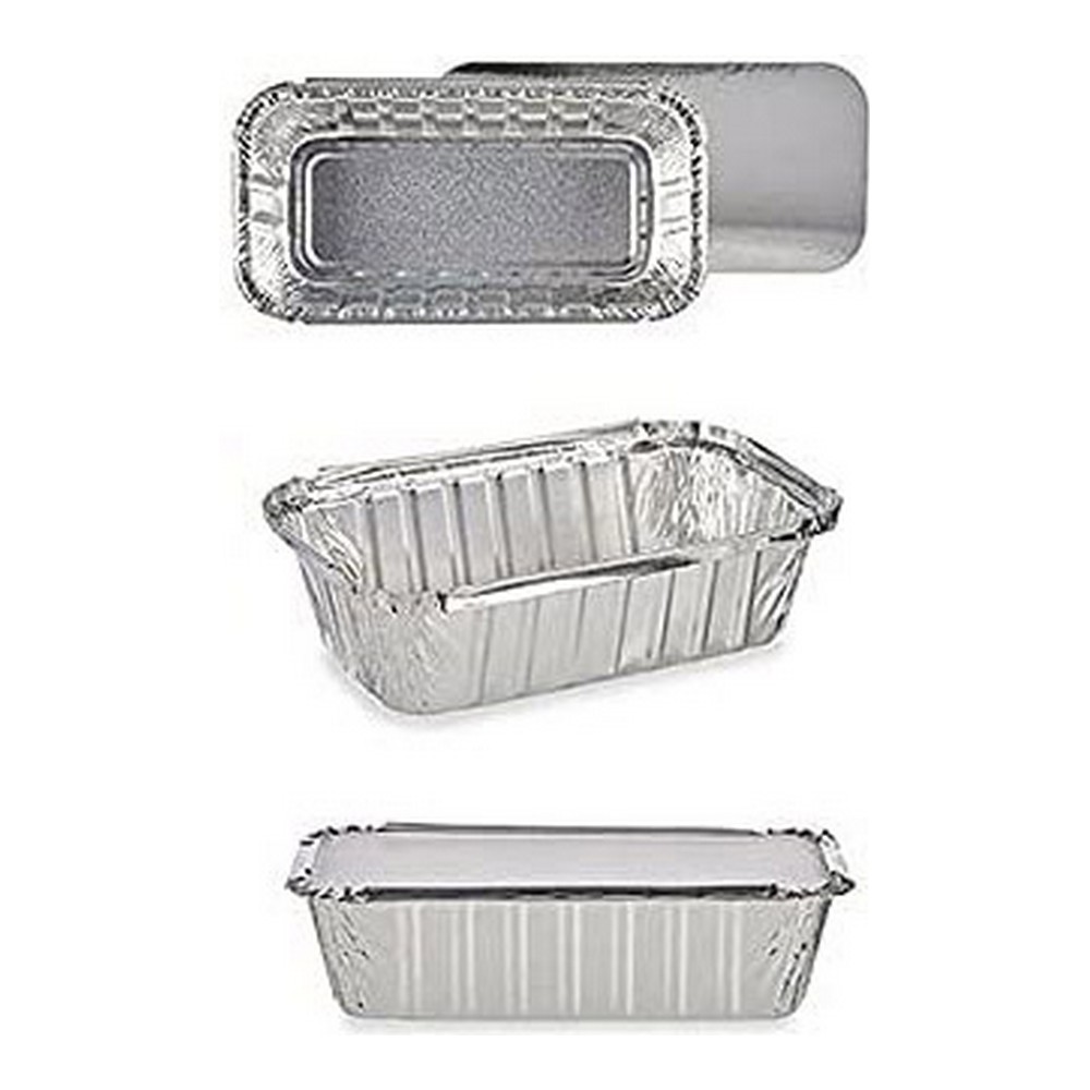 Uppsättning med Brickor Silvrig Aluminium 800 ml (11 x 7 x 22 cm) - 3